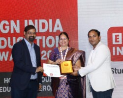 Smt. G. Arunasree, Principal received ‘Outstanding Education Leadership Award’ by EGN India