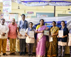 Wipro Earthian Awards - Team of Students guided by Smt. K Shobha