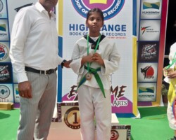 Sai Karthi Reddy of 5C Won Gold Medal in Speed Kicking Event