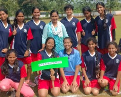 Girls Team Secured First Place in U-17 Football by Hyderabad District School Games Federation